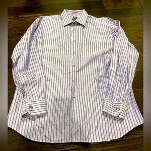 PAUL SMITH purple pinstrip button up dress shirt - 16.5 neck
